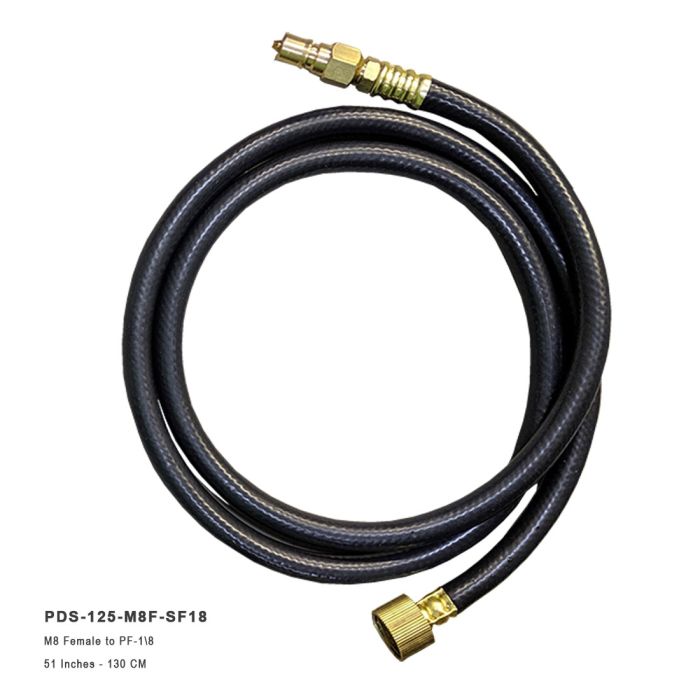 NPD Trigger Gun Hose M8 Female to SF1/8 Male Plug - Stainless Plug