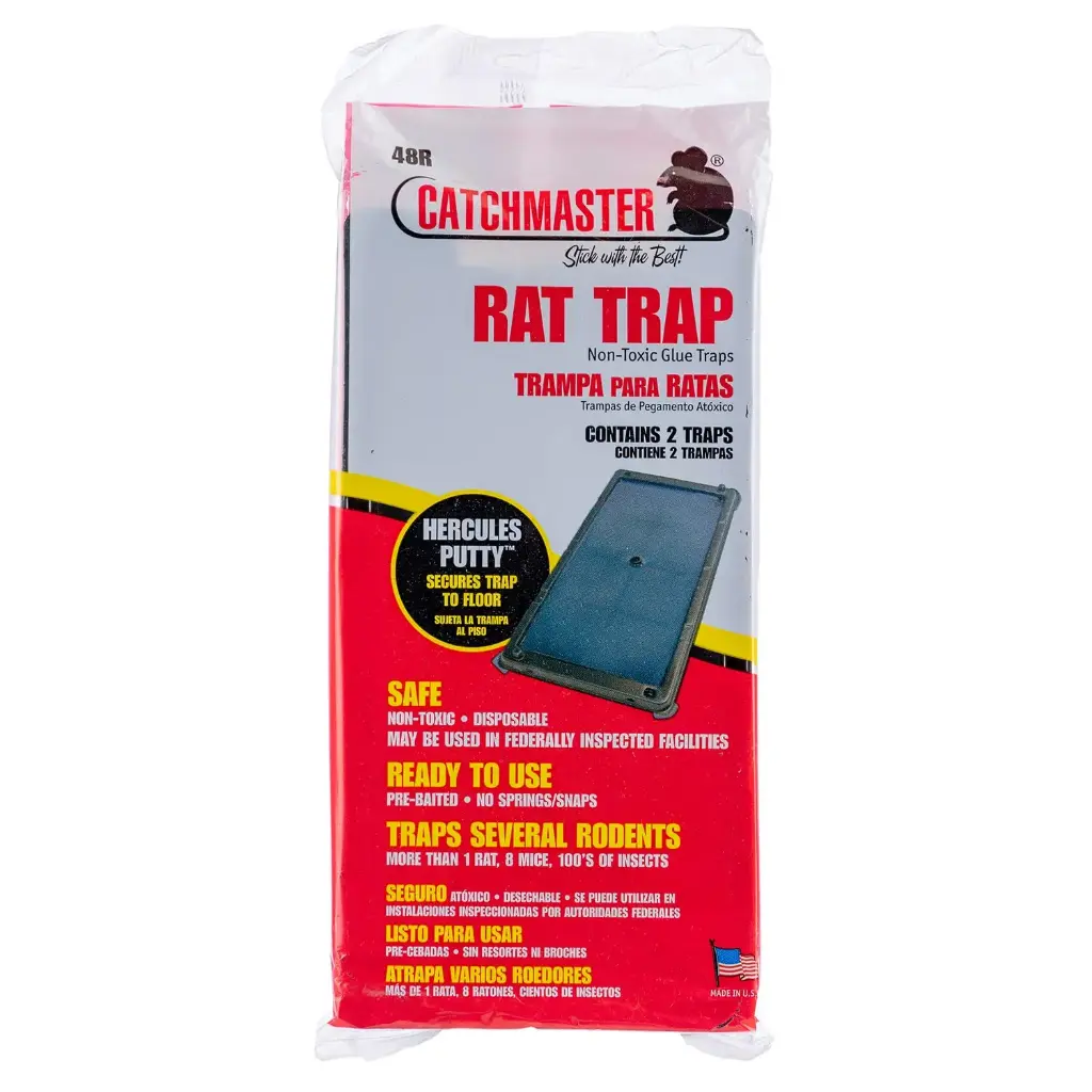 PCS - Catchmaster 48R Rat Glue Trap ( 1 Pack / 2 Trays)