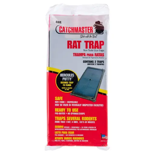 PCS - Catchmaster 48R Rat Glue Trap ( 1 Pack / 2 Trays)